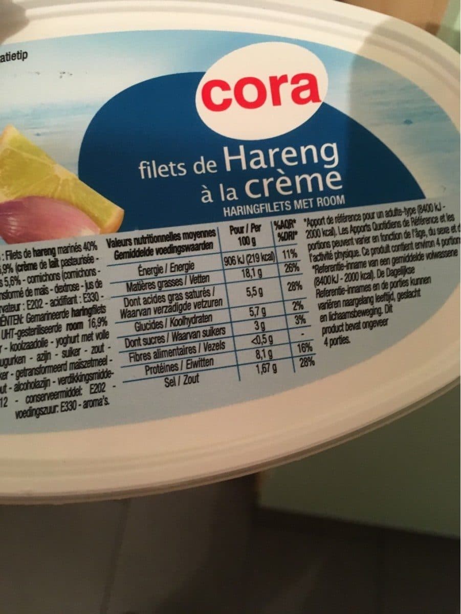 Cora Filets de Harengs à la Crème packshot
