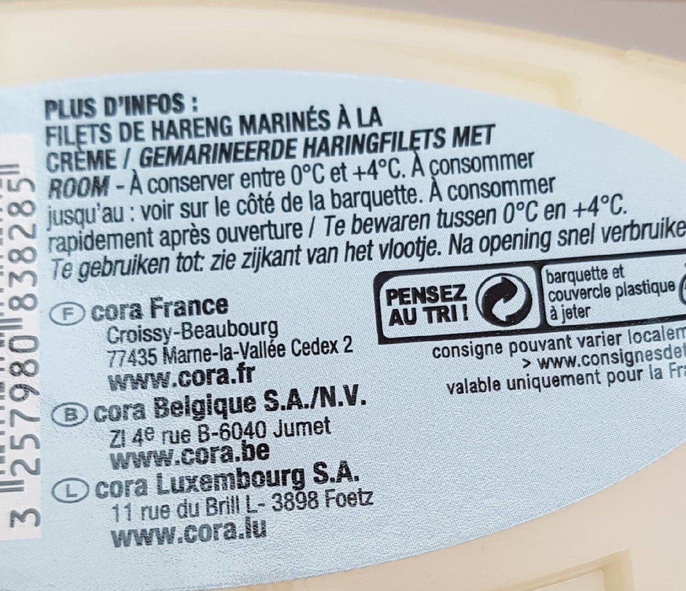 Cora Filets de Harengs à la Crème packshot