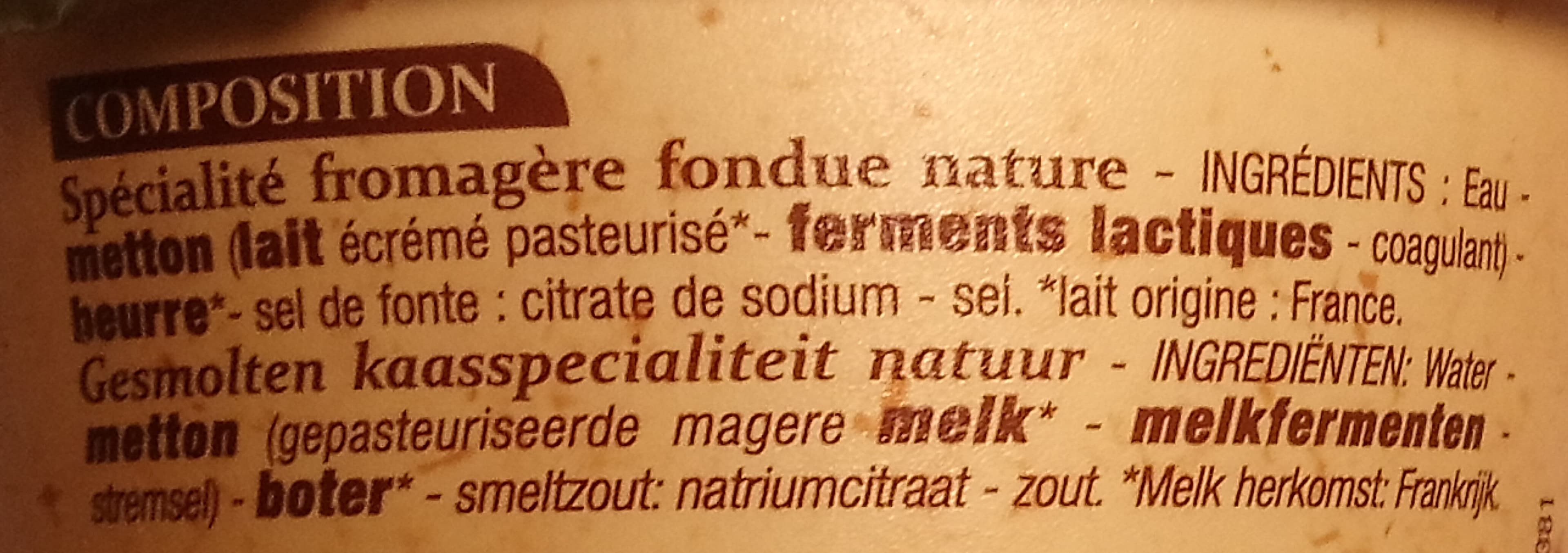 Fromagerie Milleret Cancoillotte Nature packshot