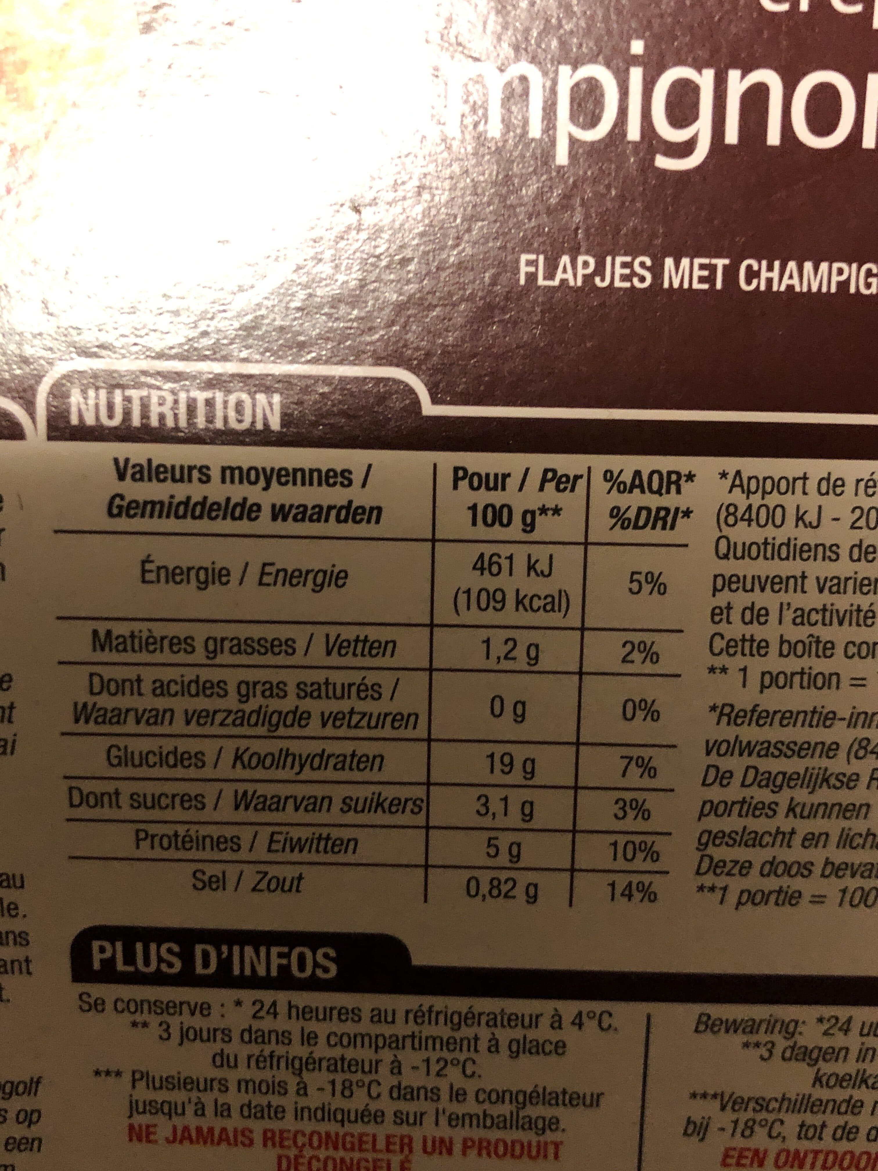 Cora Crêpes Champignons packshot