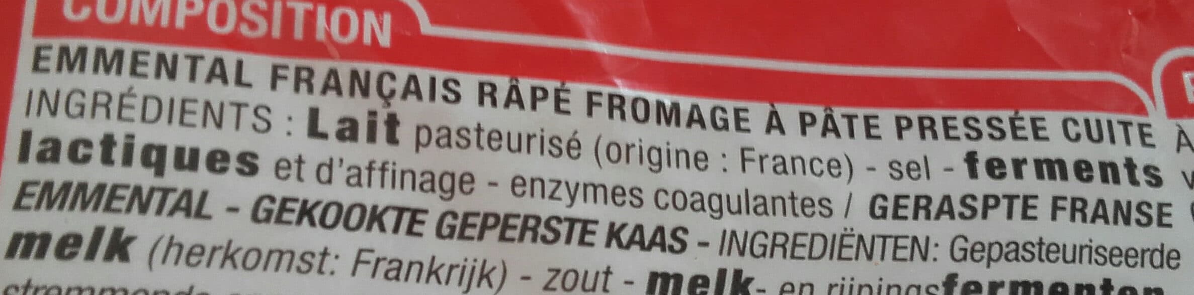 Cora Emmental râpé packshot