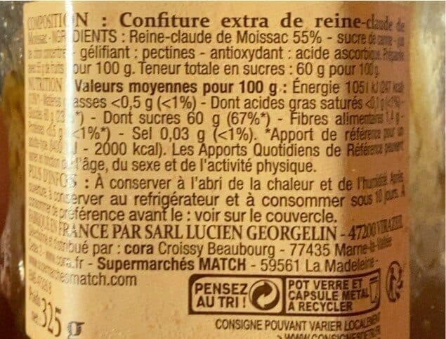 Patrimoine gourmand Confiture Extra Reine-claude De Moissac packshot