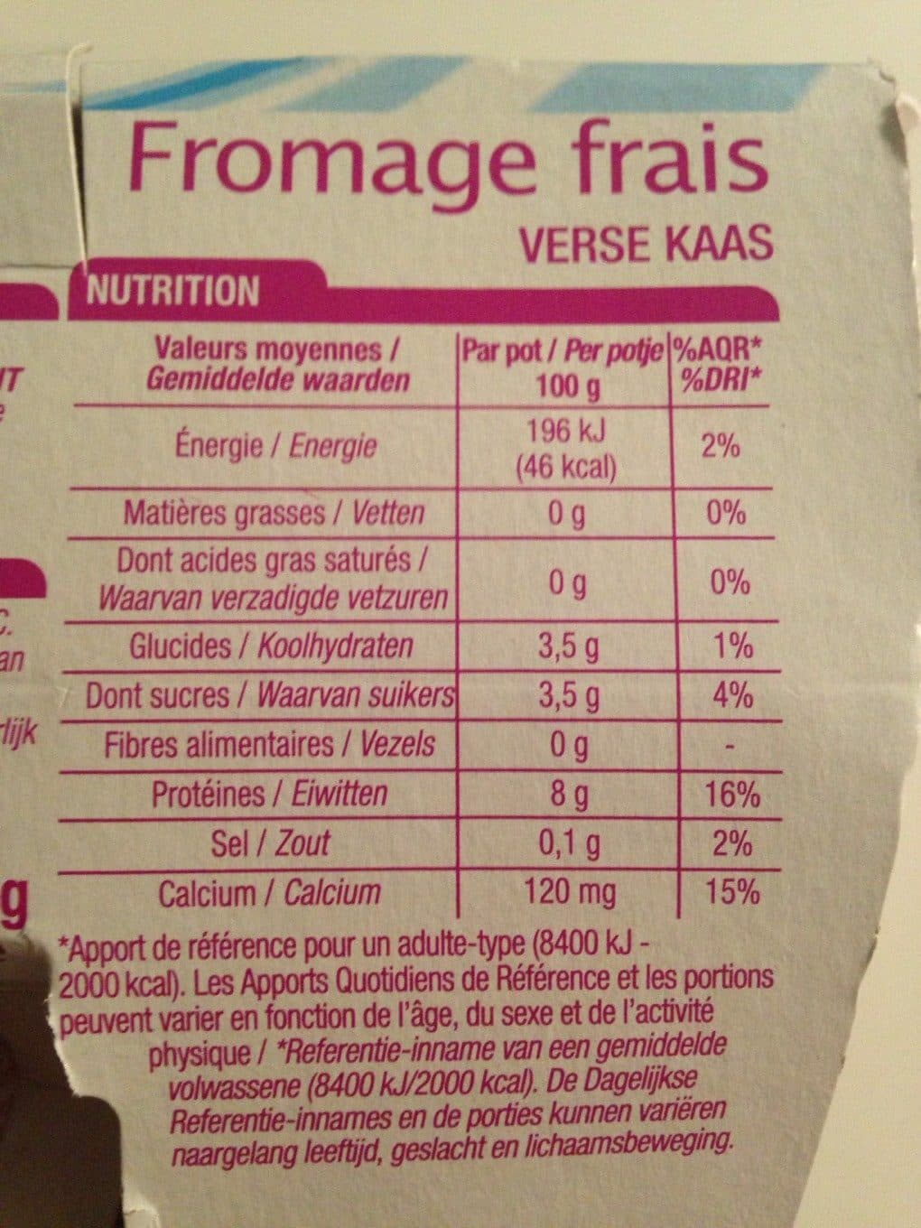 Cora Fromage frais 0% de matières grasses packshot