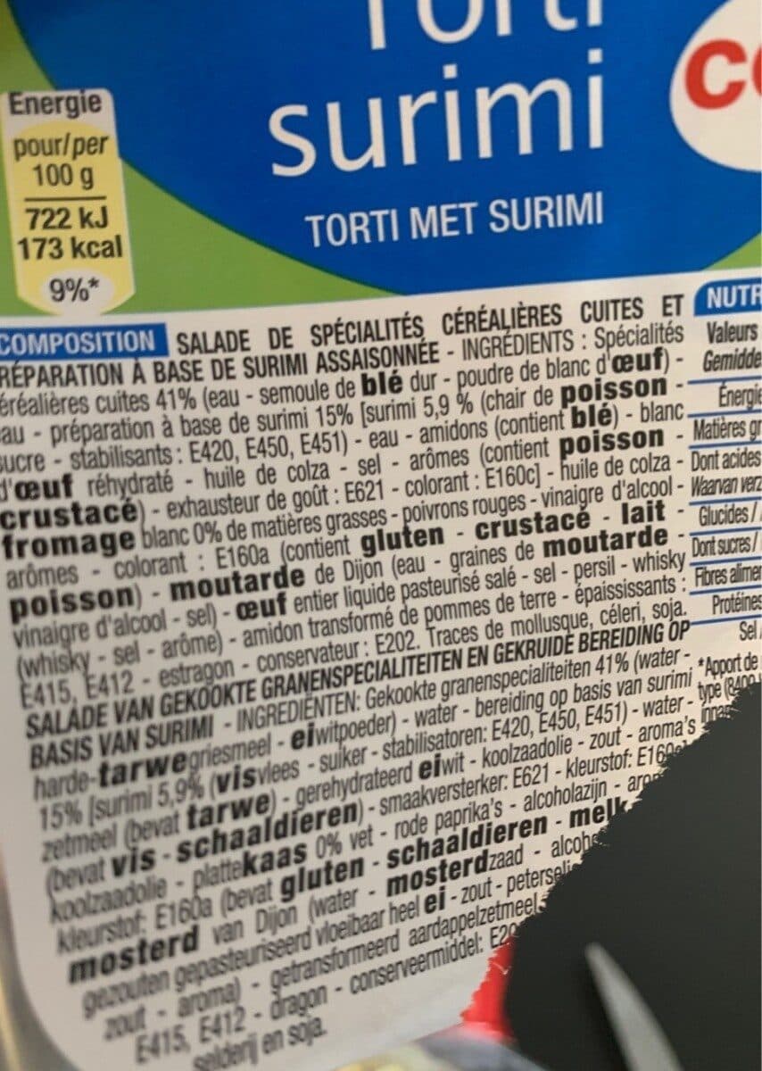 Cora Torti surimi packshot