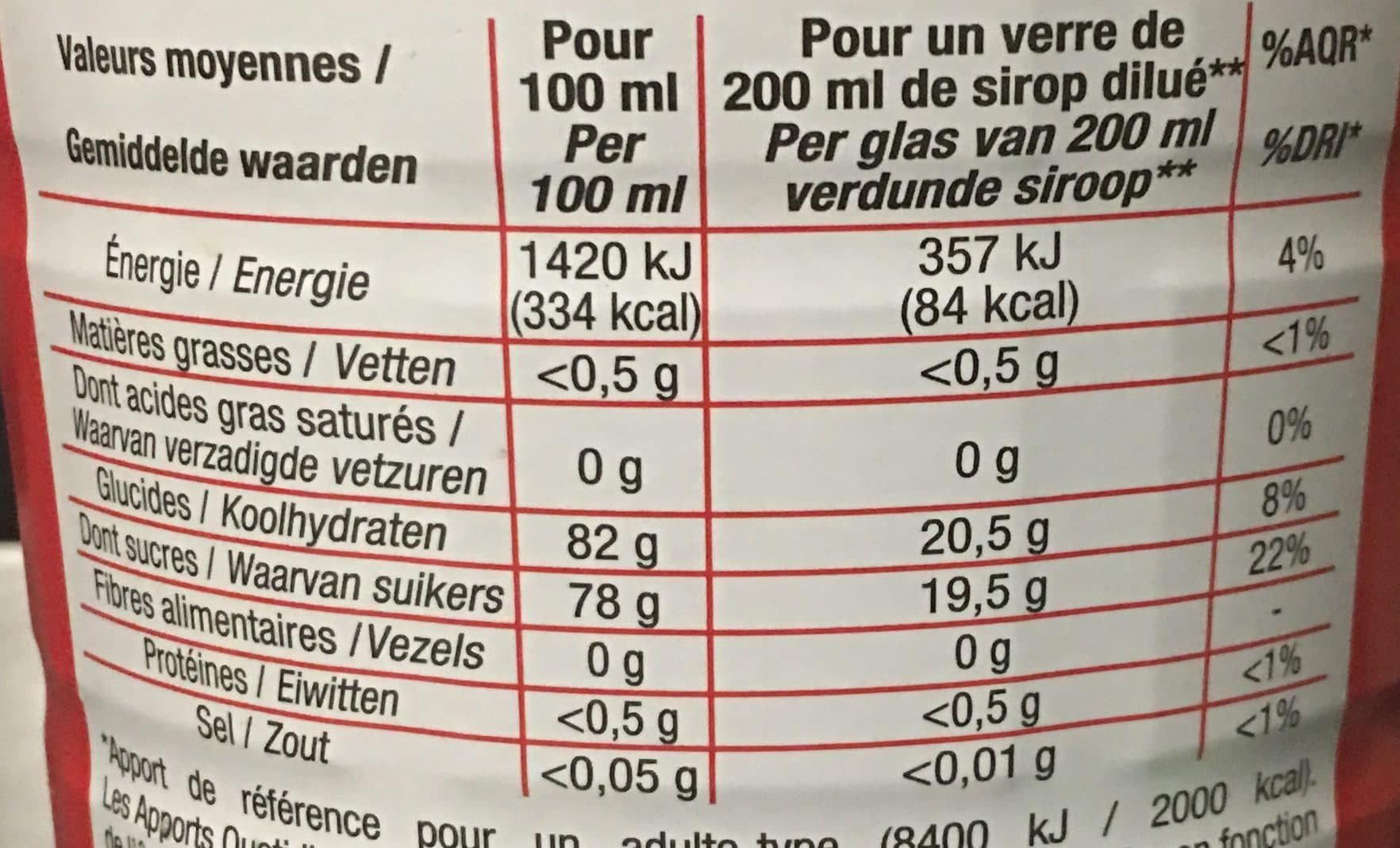 Cora Sirop de Fraise packshot
