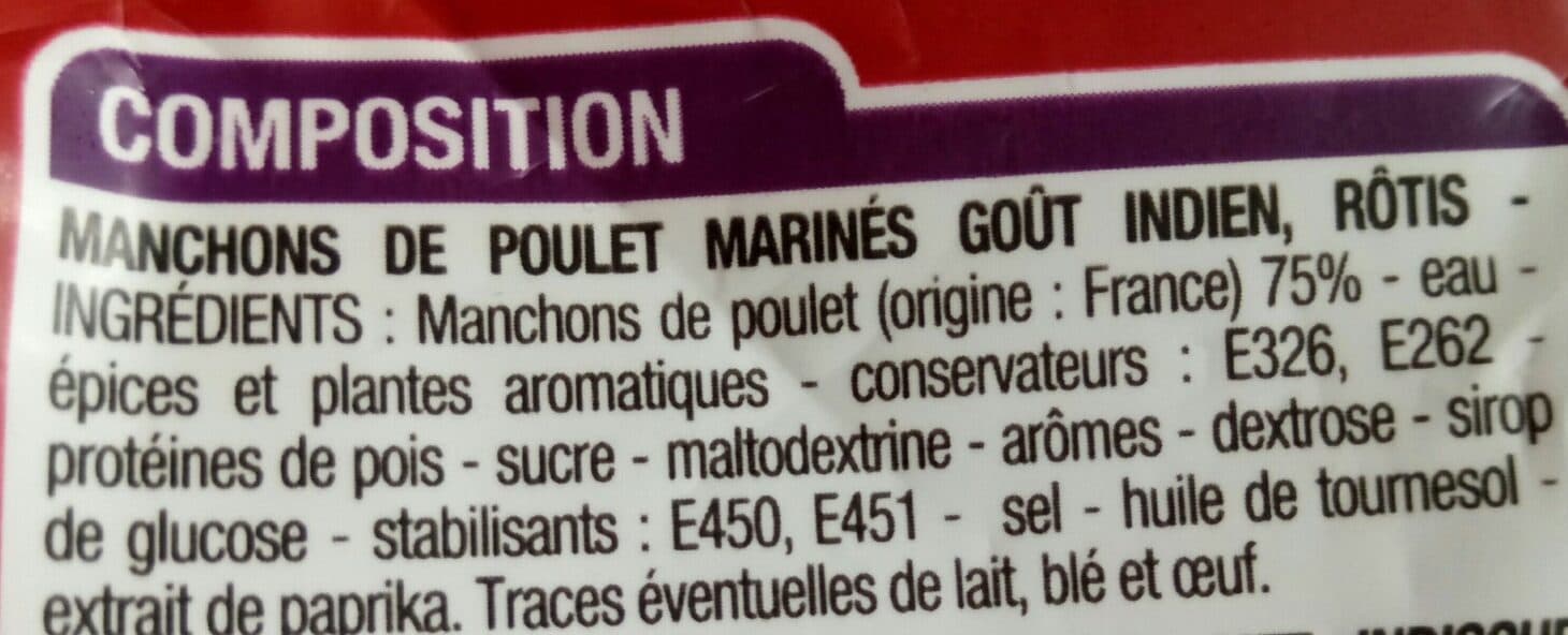 Cora Manchons de poulet à l'Indienne packshot