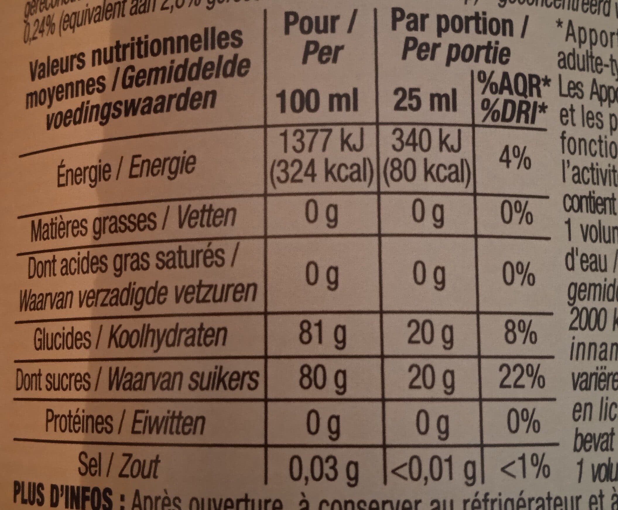 Cora Sirop de mûre framboise packshot