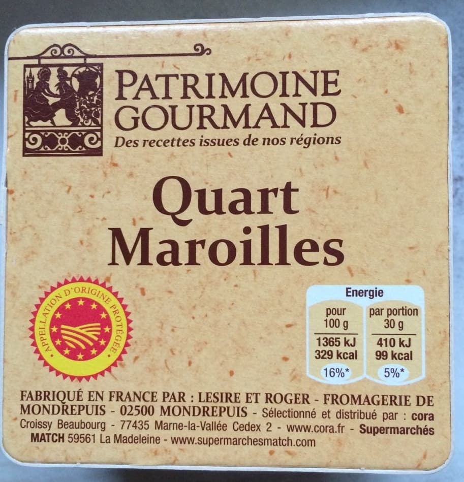 Patrimoine Gourmand Quart Maroilles packshot