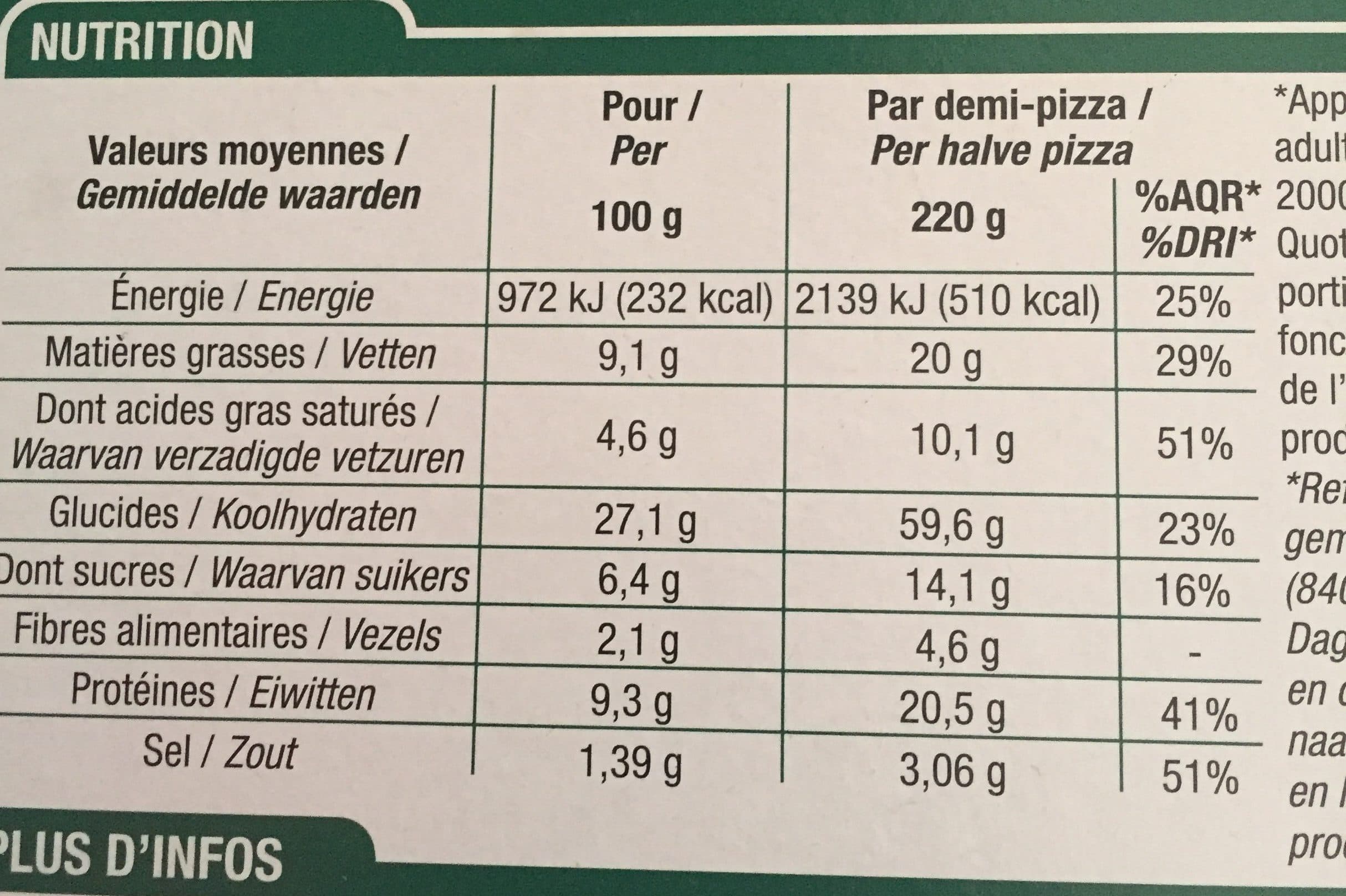 Cora Pizza Chèvre Cuite Au Feu De Bois 440 Grammes packshot