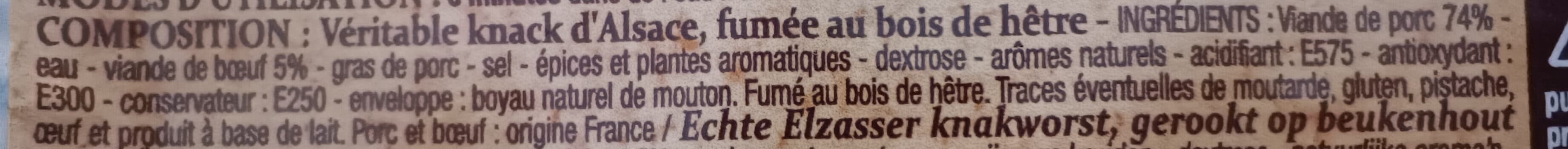 Patrimoine gourmand Knack D'alsace packshot