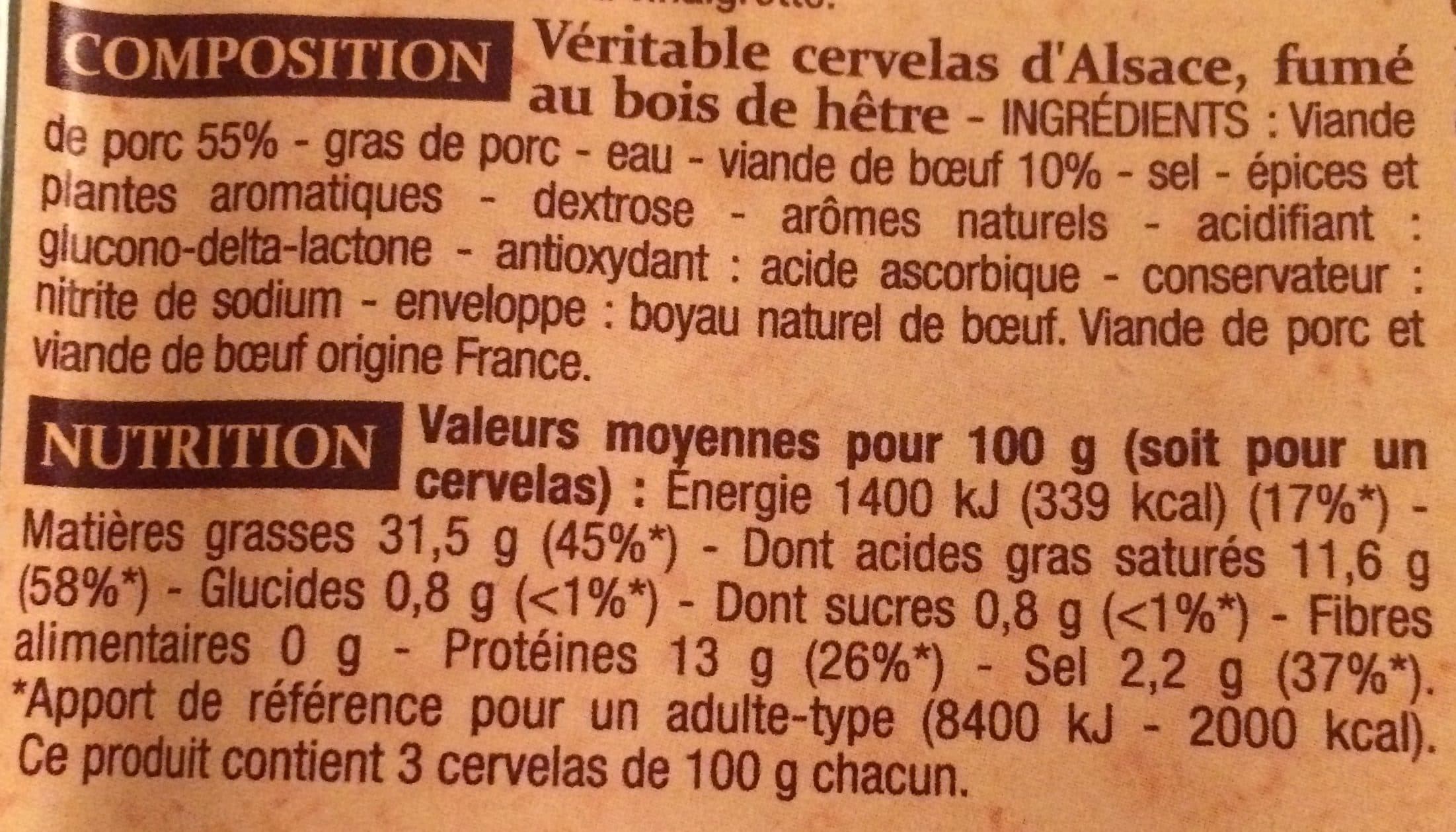 Patrimoine Gourmand Véritable cervelas d'Alsace packshot