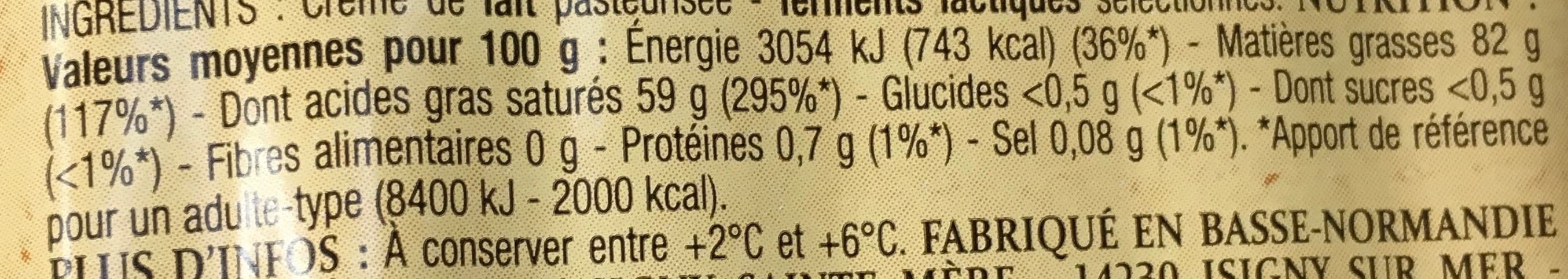 Patrimoine Gourmand Beurre doux d'Isigny packshot