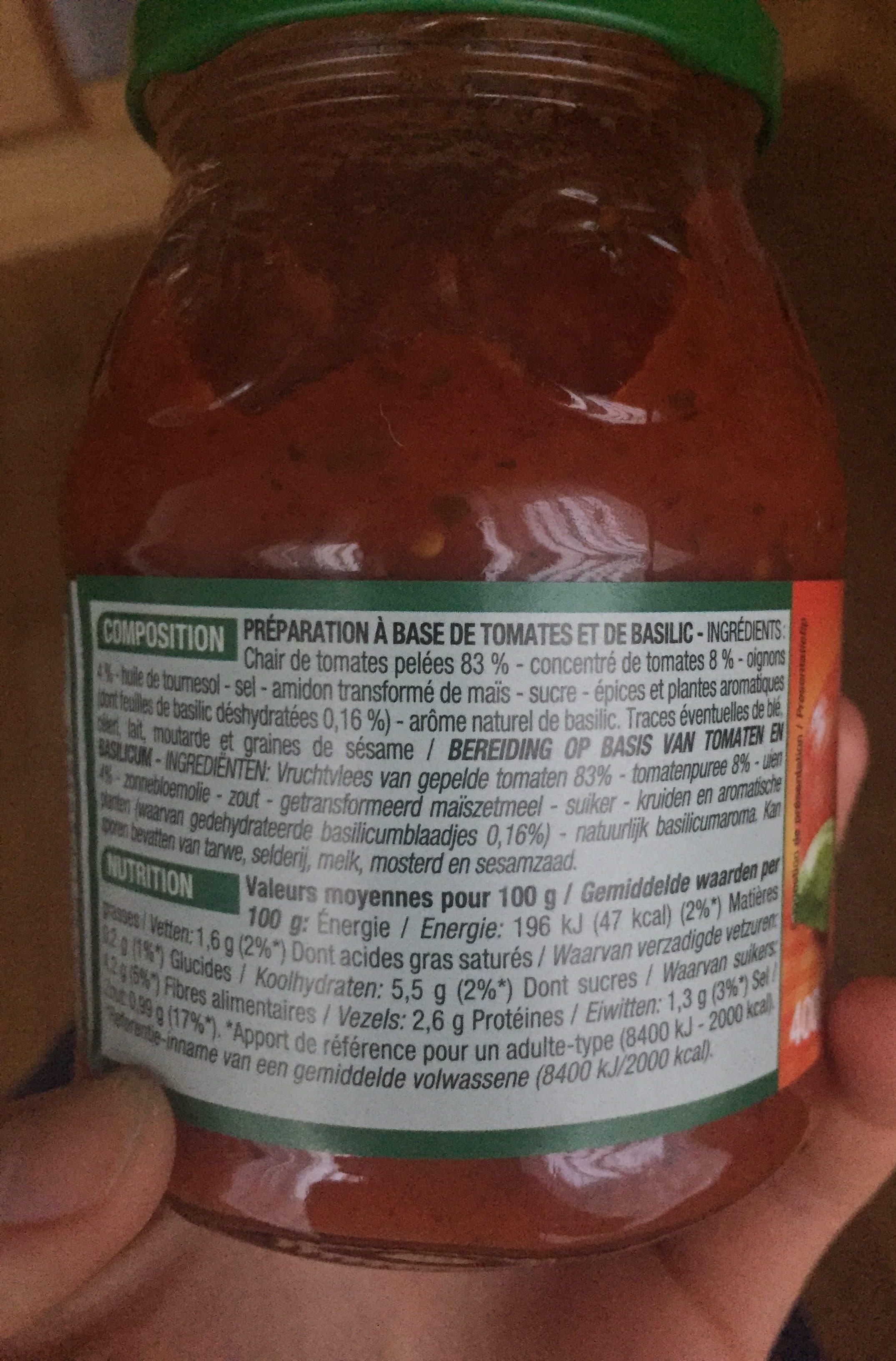 Cora Chair de tomates de Provence au basilic packshot