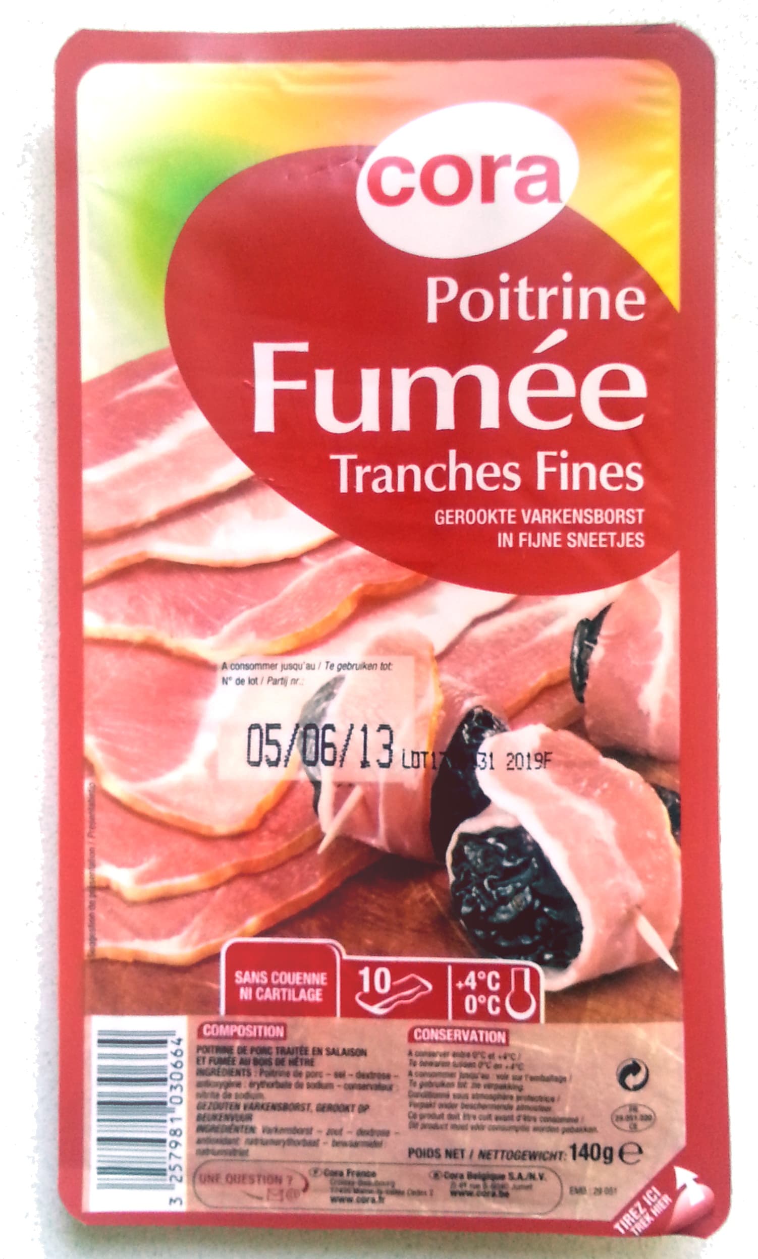 Cora Poitrine Fumée (Tranches Fines) 10 Tranches packshot