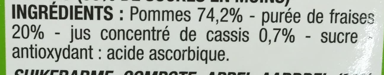 Cora Compote Pomme fraise, allégée en sucres (x 4) packshot
