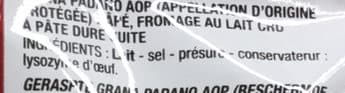 Cora Grana Padano râpé packshot