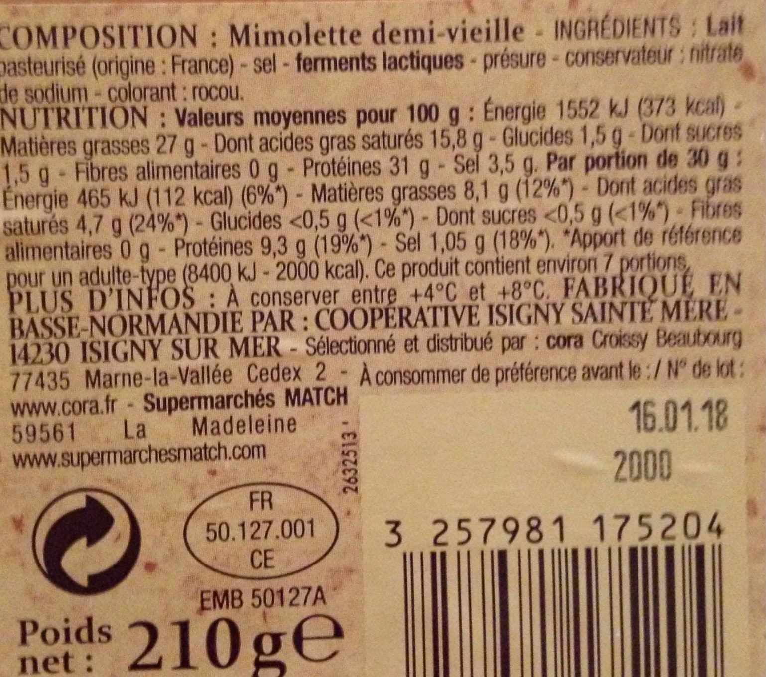 Patrimoine gourmand Mimolette Demi Vieille packshot