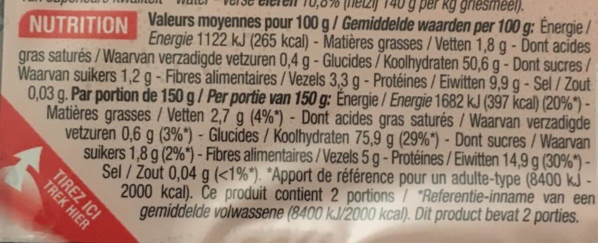 Open Food Facts Spaghetti packshot