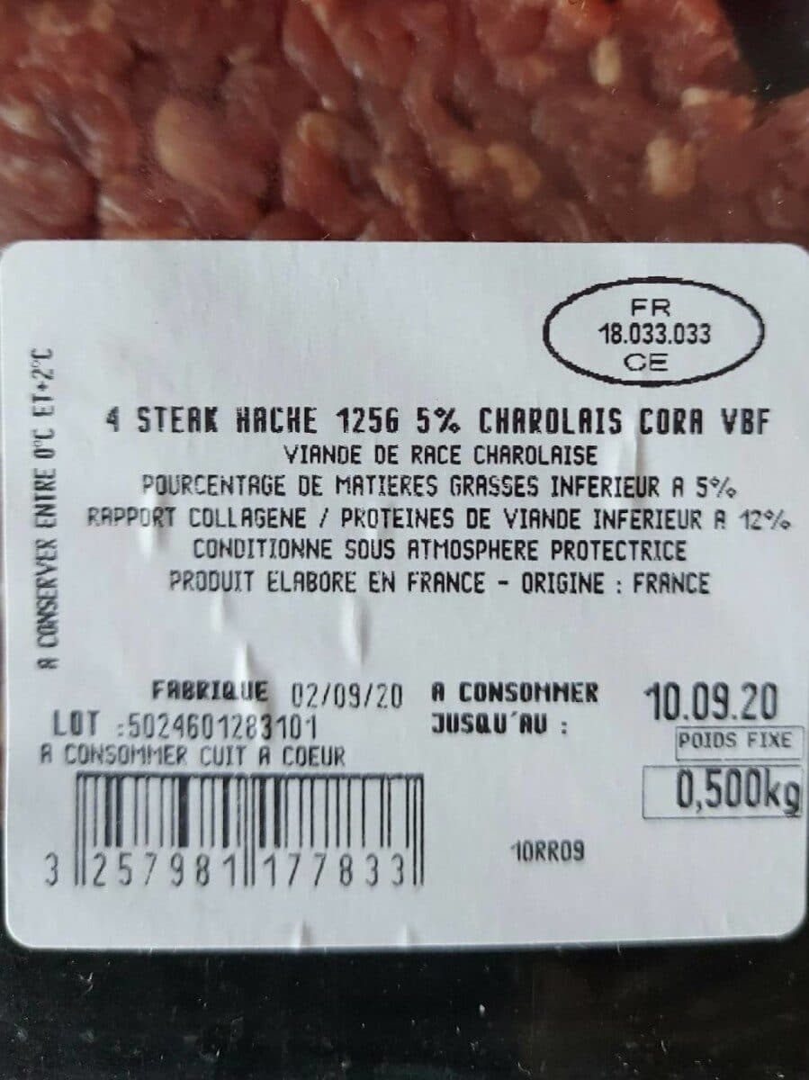 Cora Steak Haché Charolais façon bouchère packshot