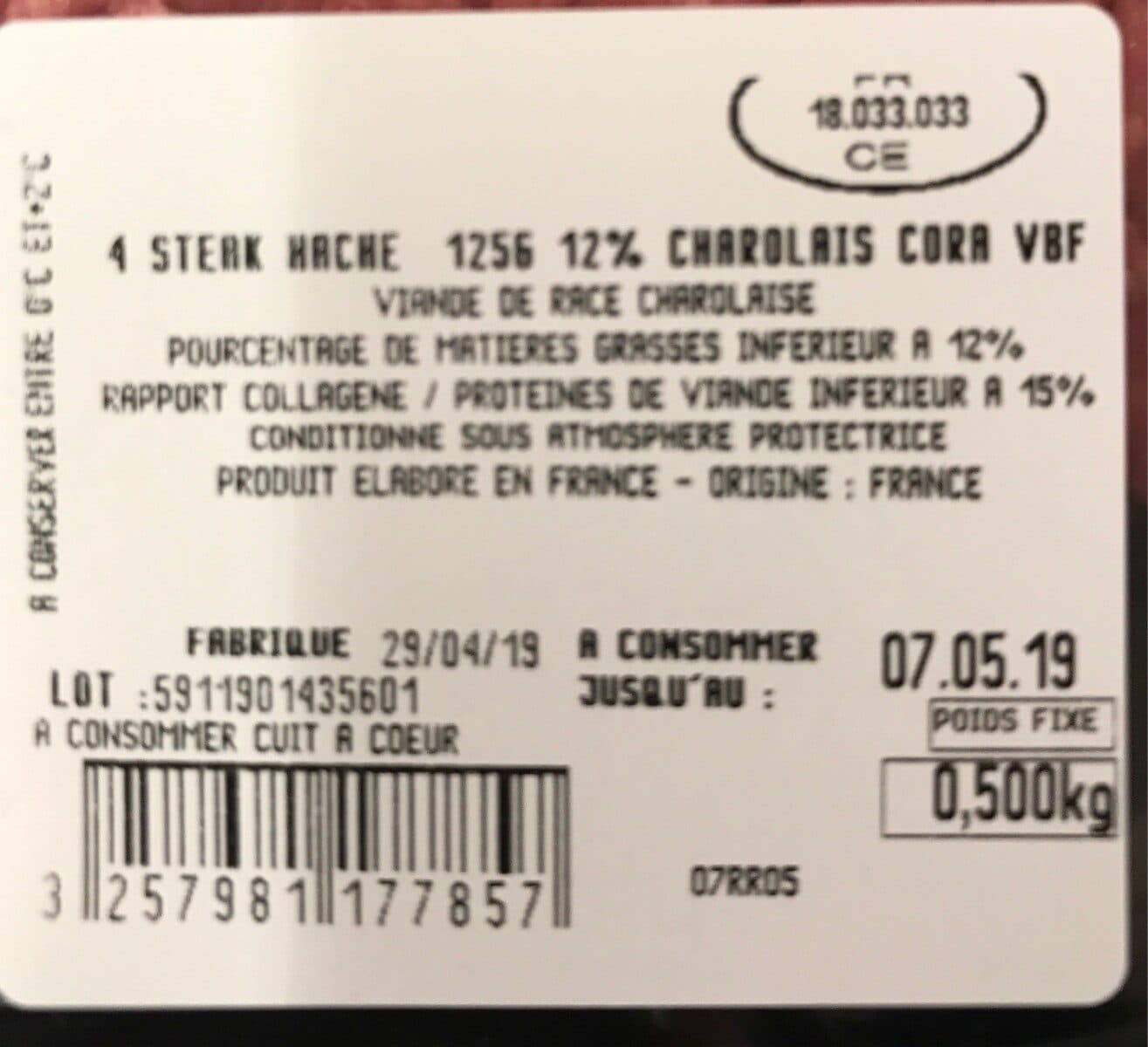 Cora 4 Steak Haché 12 % packshot