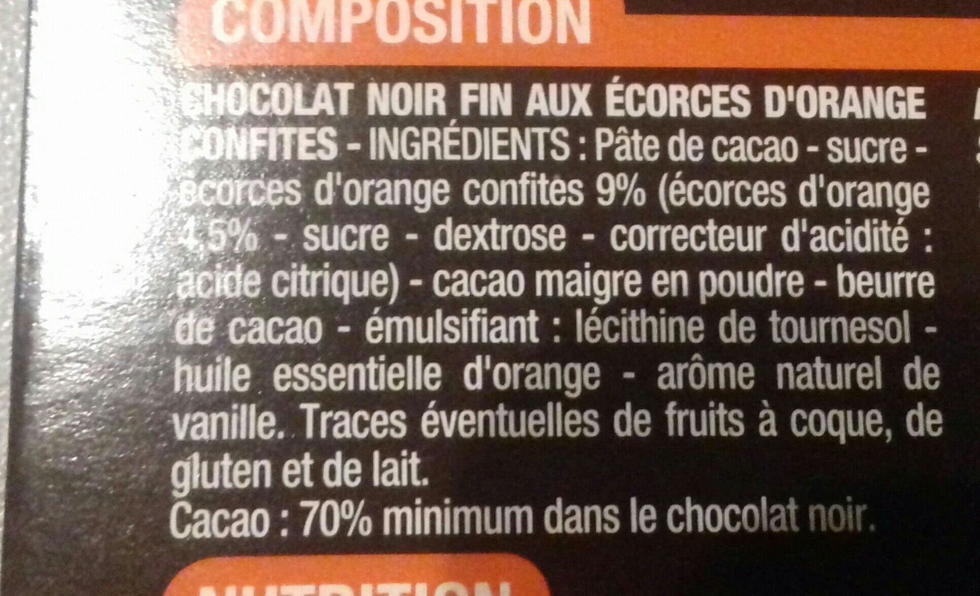 Cora Chocolat noir écorces d'orange packshot