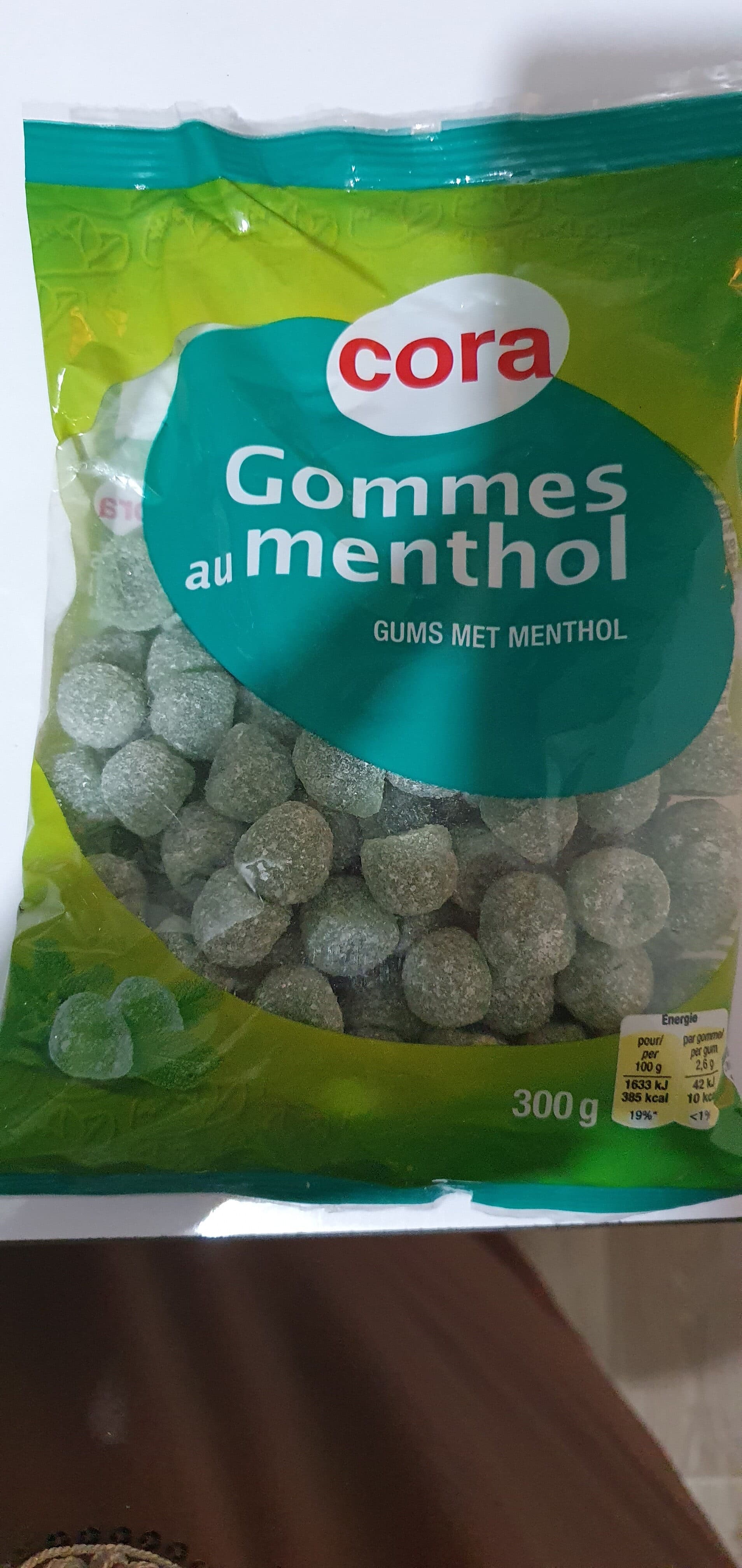 Cora Gommes Au Menthol packshot