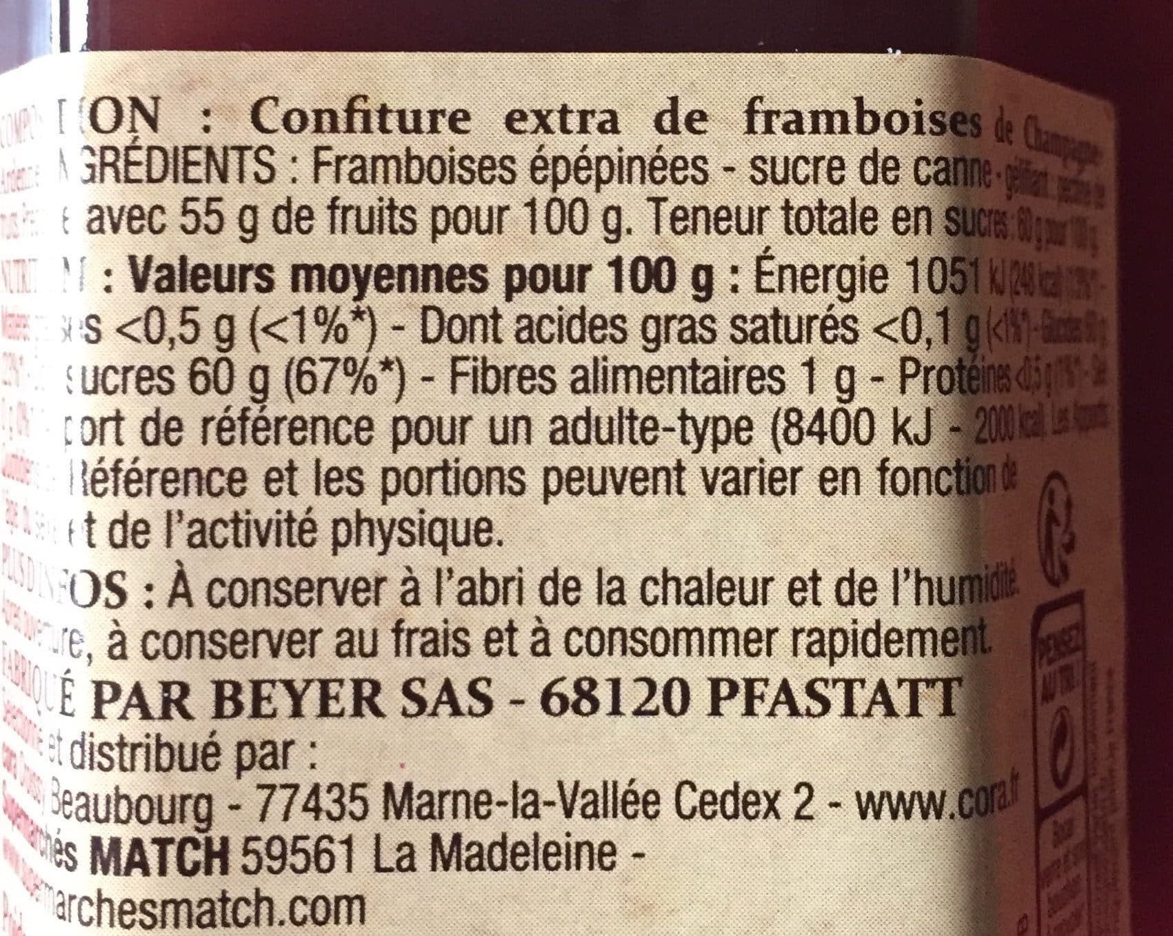 Patrimoine gourmand Confiture De Framboises épépinée (Sans Pépins) De Champagne-ardenne packshot