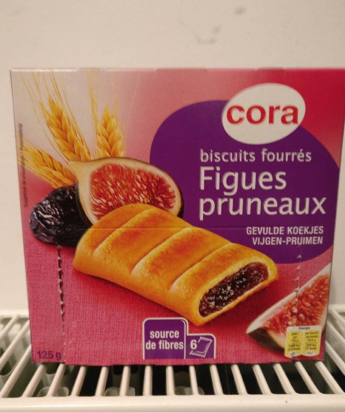 Cora Biscuits Fourrés Figues Pruneaux 125 g packshot