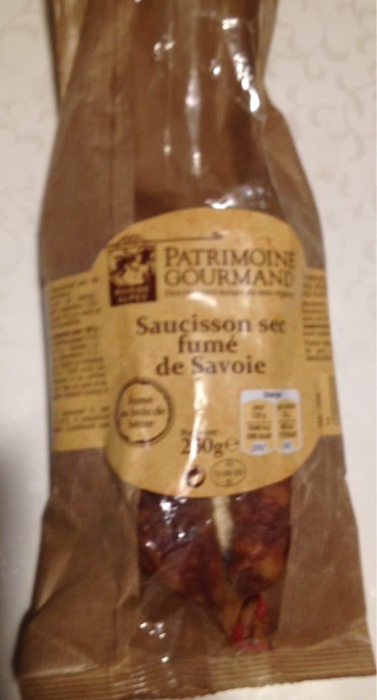 Patrimoine Gourmand Saucisson sec fumé de Savoie packshot