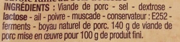 Patrimoine Gourmand Saucisson sec fumé de Savoie packshot