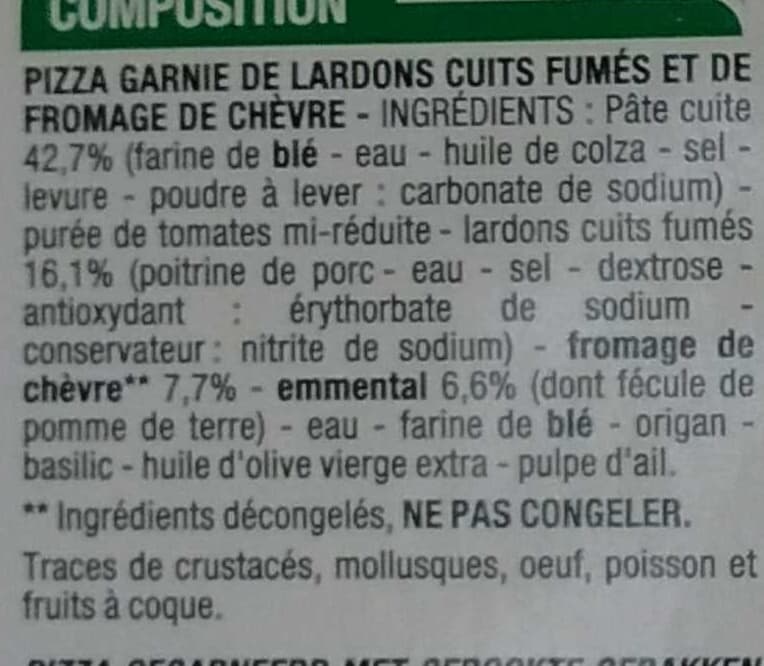 Cora Chèvre lardons packshot