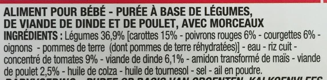 Cora Petits repas - Légumes & Volaille à la basquaise packshot