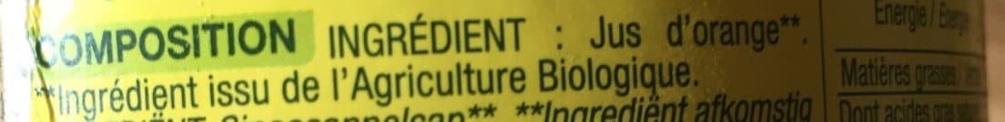 Nature bio Pur Jus D'orange packshot