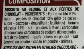 Cora Petit beurre aux pépites de chocolat packshot