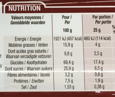 Cora Petit beurre aux pépites de chocolat packshot
