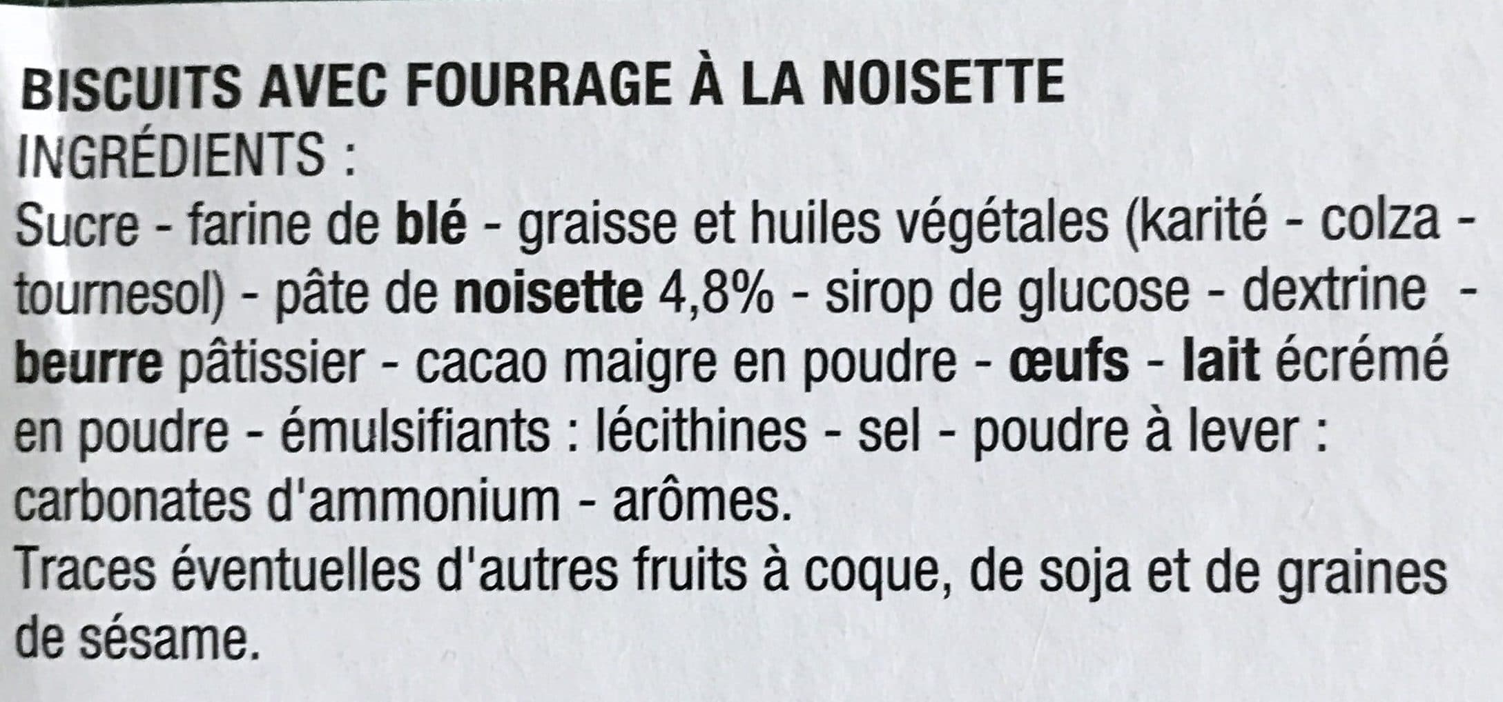 Cora Sablés fourrés noisette packshot