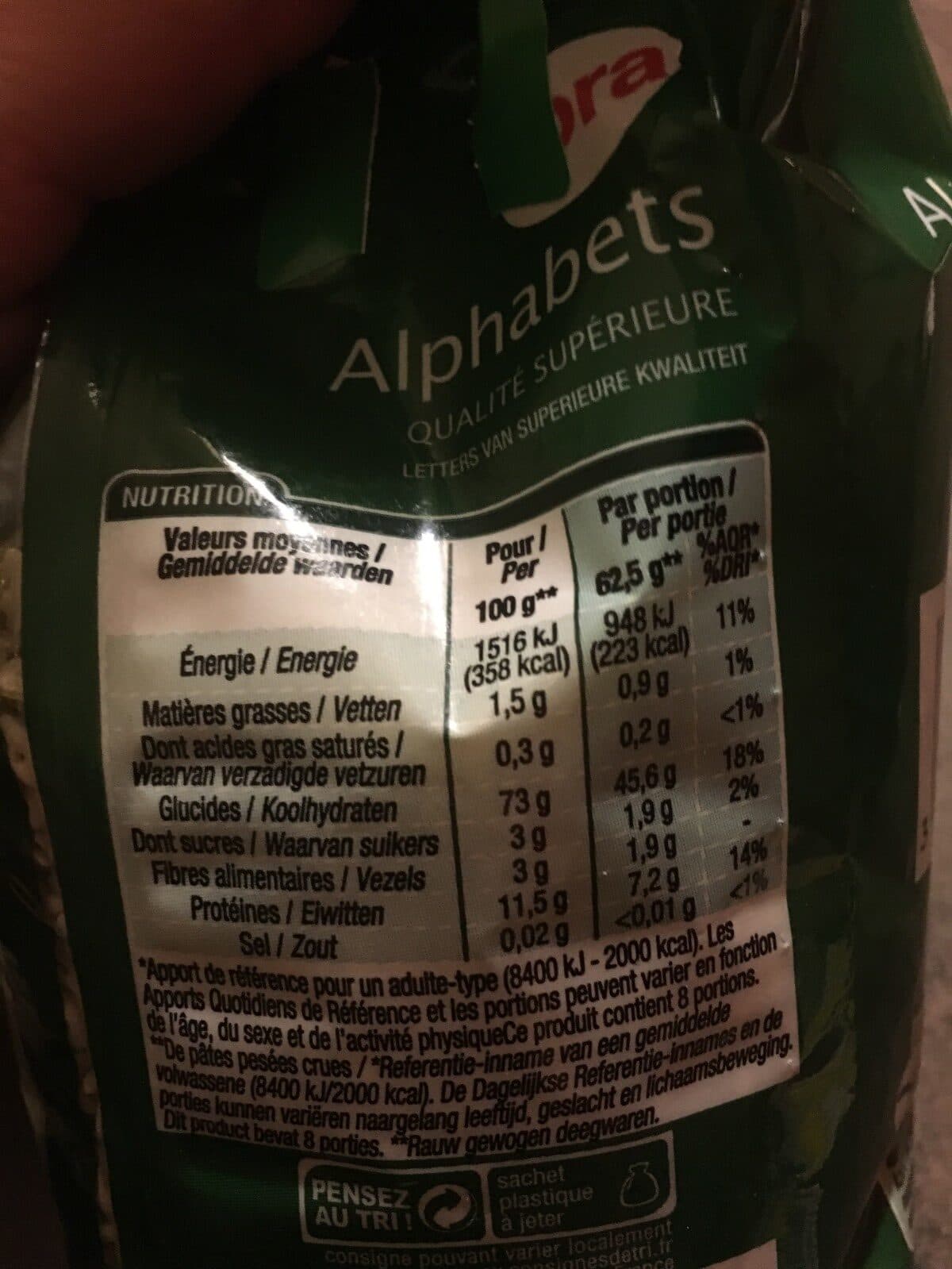 Cora Pâtes Alphabet packshot