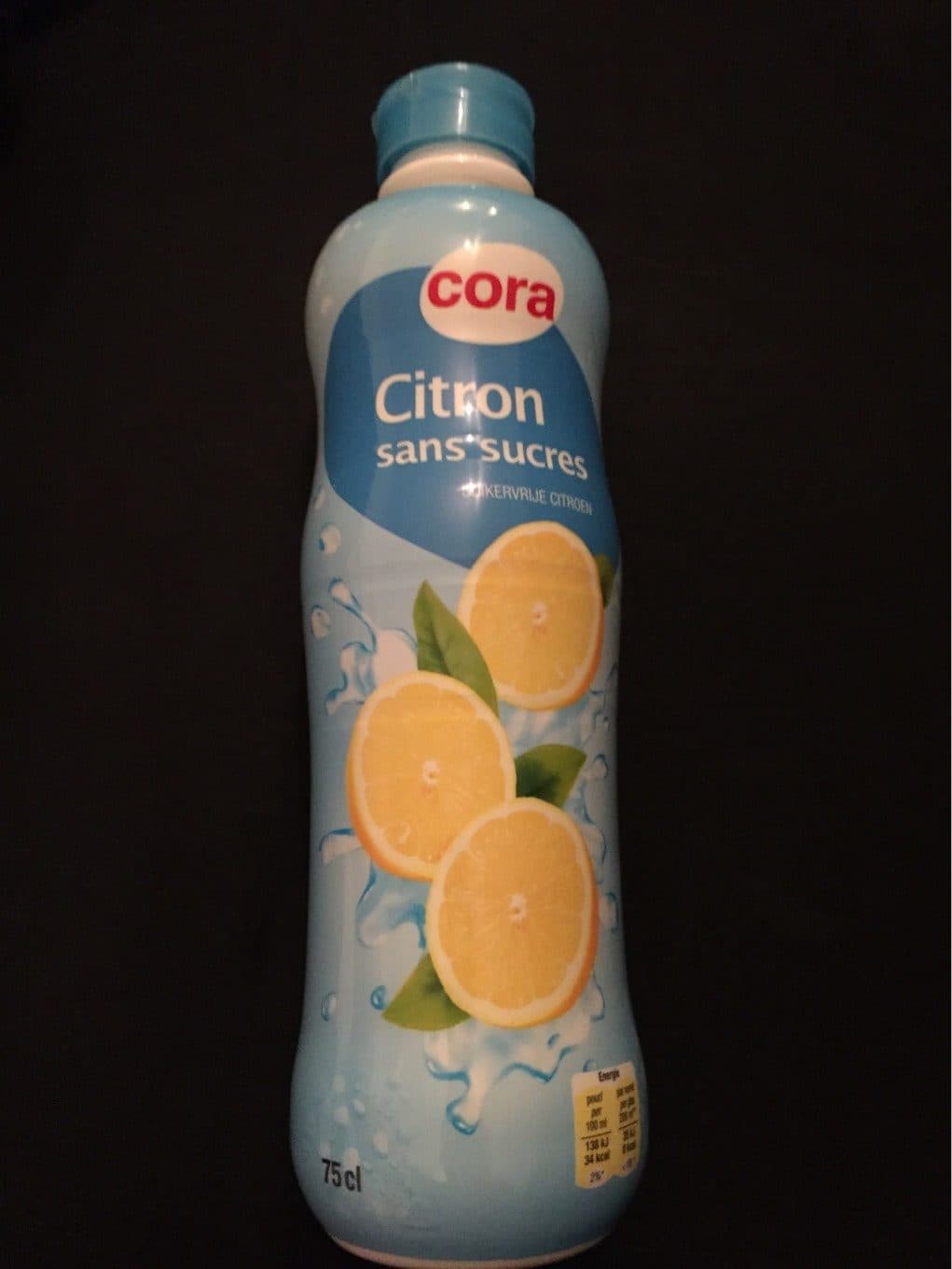 Cora Sirop Citron Sans Sucre packshot