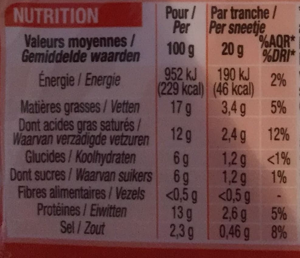 Cora Fondu pour Burger (10 tranches) - (17 % MG) packshot