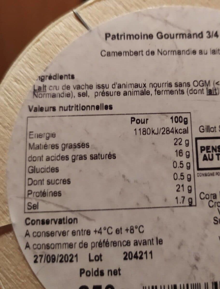 Patrimoine Gourmand Camembert de normandie packshot