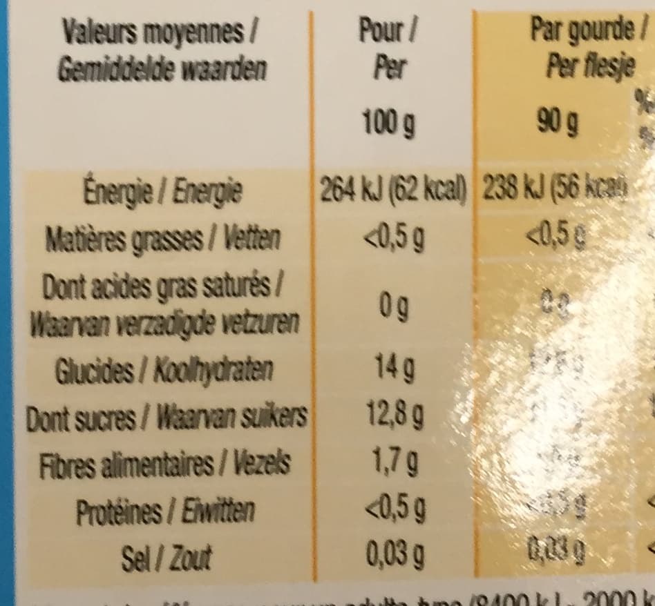 Cora Sans sucres ajoutés, Pomme Banane (x 4) packshot
