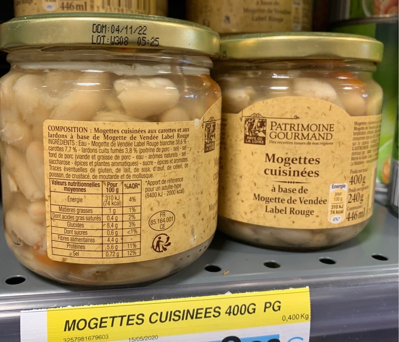 Patrimoine gourmand Mogettes cuisinees packshot