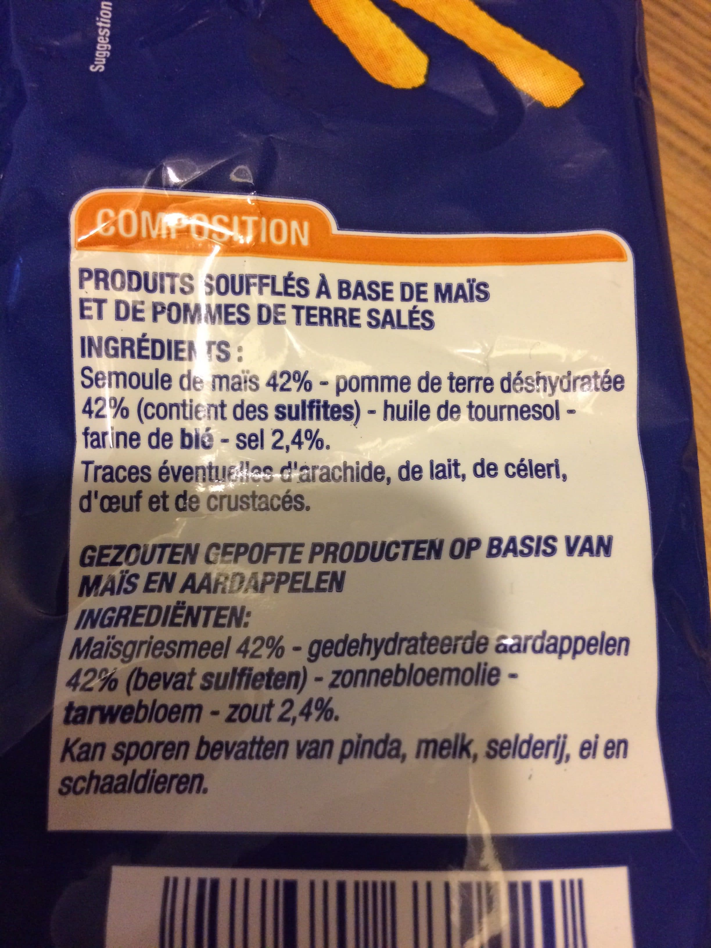 CORA Frites salées packshot