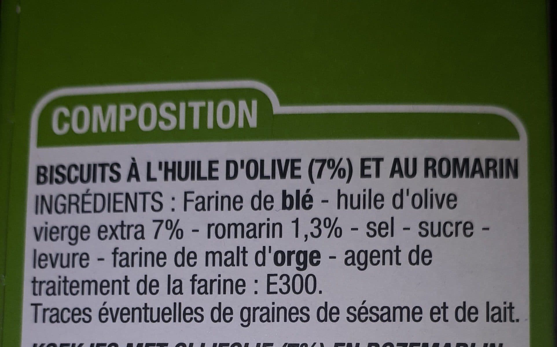 CORA Gressins huile d'olive 7 % romarin packshot