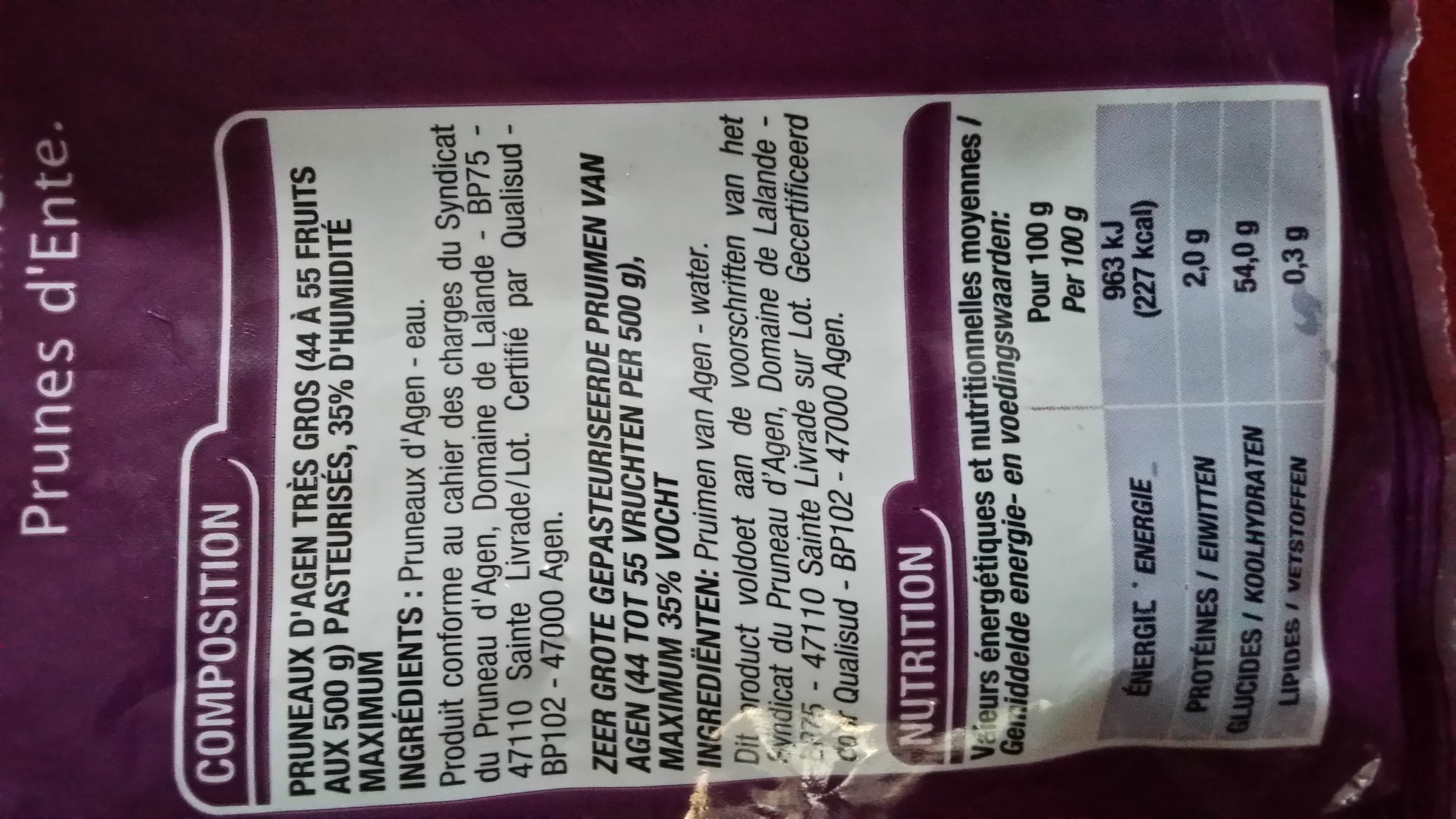 Cora Pruneaux d'Agen très gros packshot