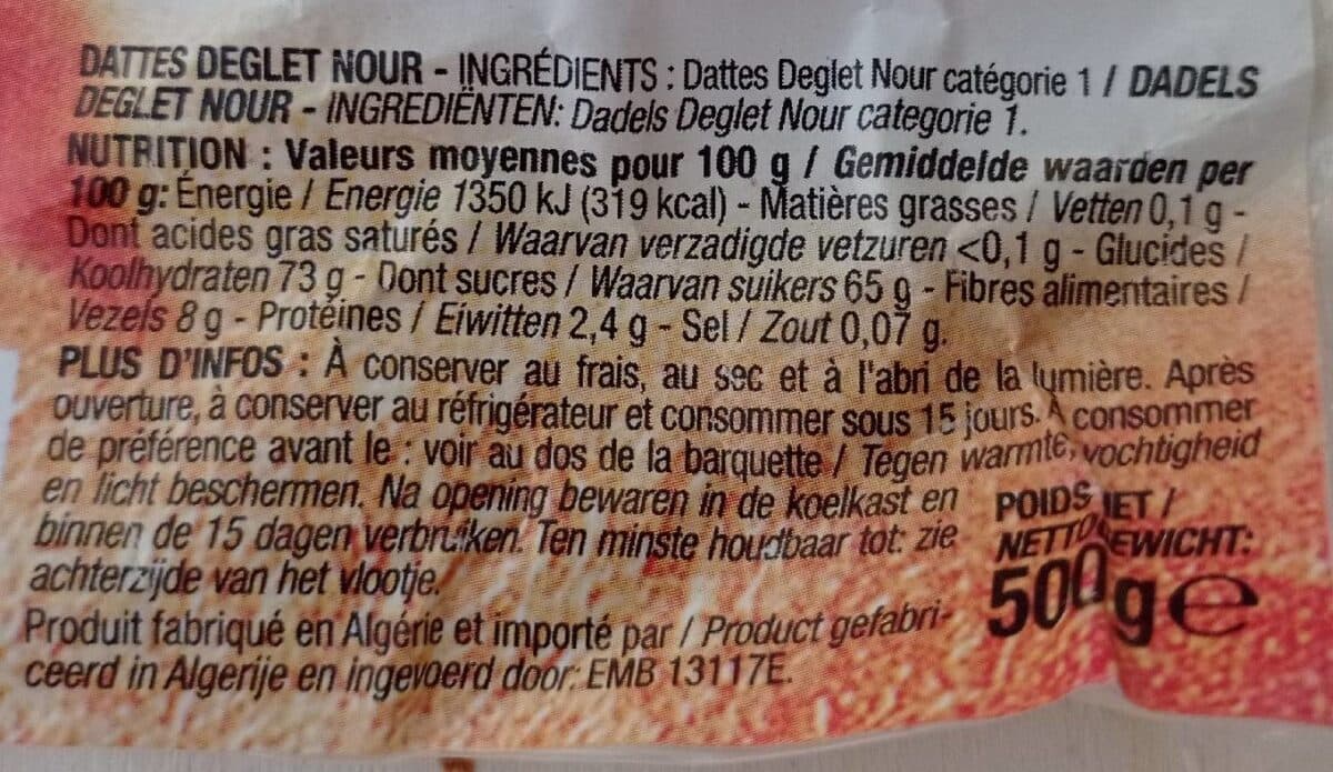Cora Dattes Sèches packshot