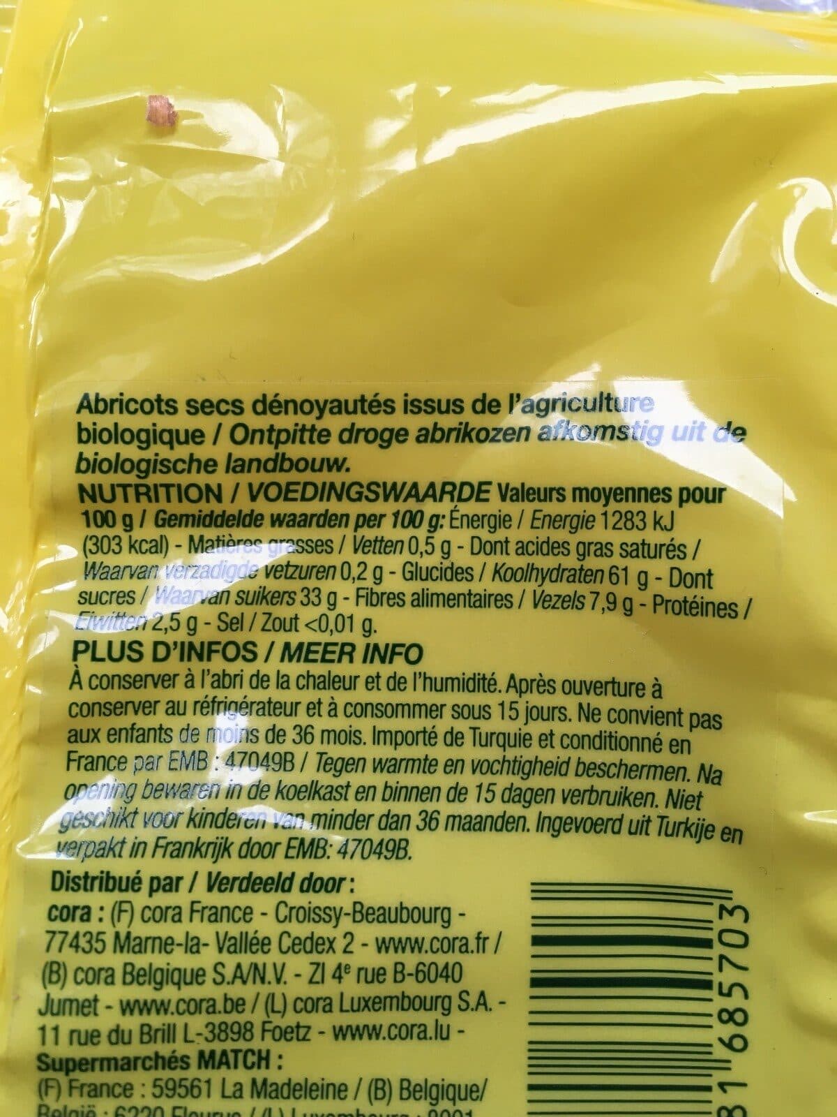 Cora Abricots secs packshot