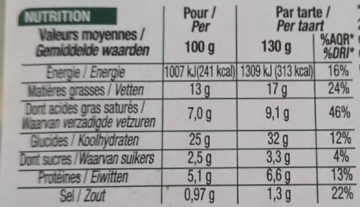 Cora Tarte aux Poireaux packshot