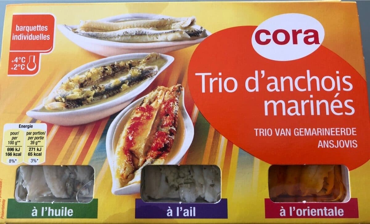Cora Trio d'anchoix marinés packshot