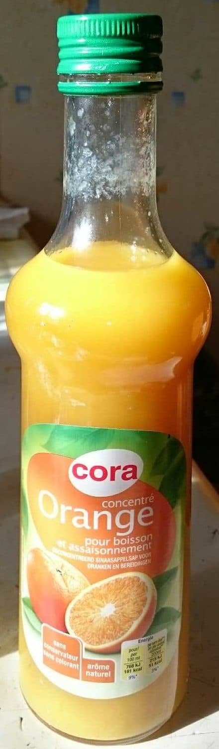 Cora Concentré orange pour boisson packshot